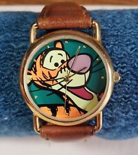 Rare Vintage Disney Tigger Watch Brown Unisex Band *New Battery* picture