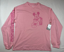 Disneyland Resort Mickey Mouse Piglet Pink Long Sleeve Shirt - Size Medium NWT picture
