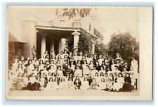 c1910's Graduation Group Photo RPPC Photo Posted Antique Postcard picture