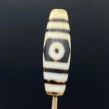 UNIQUE GENUINE NATURAL ANCIENT TIEBTAN AGATE OLD DZI BEAD WITH EYES picture
