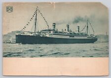 Vtg Post Card SS HAPAG Cruise Ship Reliance Posted On Board July 6th 1934 *1 picture