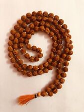 5 Mukhi RUDRAKSH Rudraksha Original Mala ROSARY 108+1 Prayer Beads 7-8 mm picture
