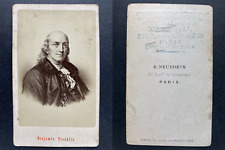 Neurdein, Paris, Benjamin Franklin Vintage CDV Albumen Print.  picture