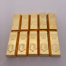 10 pcs President Trump Gold 2024 bar Gold Bar Collectable Coin bar For Nice Gift picture