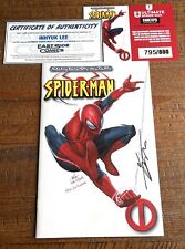 ULTIMATE SPIDER-MAN #1 INHYUK LEE SIGNED FAN EXPO PHILLY WHITE VARIANT HOMAGE picture