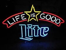 New Miller Lite Life Is Good Beer Bar Neon Light Sign 24