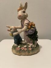 Vintage Chrisdon Bunny Rabbit Resin Figurine RARE Great Condition Adorable picture