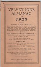 1920 VELVET JOE'S ALMANAC picture