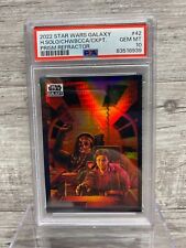 2022 TOPPS CHROME STAR WARS GALAXY HAN SOLO CHEWBACCA COCKPIT PRIZM /75 PSA 10 picture