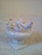 Miniature Vintage Ceramic Bird Bath - Rare Find picture