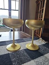 Stolzle Lausitz Olympia German Made Gold Champagne Glasses Selling A Set Of 6 picture