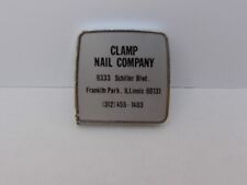 VINTAGE LUFKIN TAPE MEASURE CLAMP NAIL COMPANY FRANKLIN PARK ILLINOIS picture
