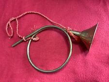Vintage Decorative Brass French Horn w/Red Cord 11”x6” picture