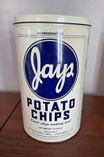 RARE Vintage Jay's Potato Chip Canister Tin Limited Edition Chicago 1986 picture