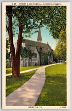 Robert E Lee Memorial Episcopal Church Chapel Cathedral Linen Vintage Postcard picture