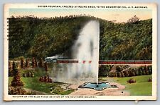 c1930's Geyser Mountain Fountain Blue Ridge Section Railway NC Vintage Postcard picture