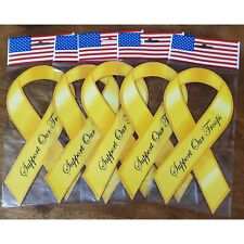 Lot of 20 Support Our Troops Yellow Magnet Ribbon Lot of 20 picture