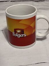 Folgers Mountain Grown Coffee Mug Cup Red Yellow White Houston Harvest Gift Co.  picture