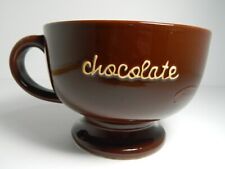 Real Home Chocolate Cup 32oz Large Brown Footed Cup for Cocoa, Coffee, Tea picture