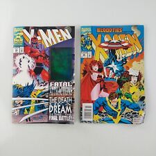 X-Men #25 Holo Cover + #26 Newsstand Lot (1993 Marvel) Magneto Admantium Key picture