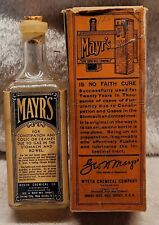 VINTAGE MAYR'S BOTTLE w ORIGINAL LABEL & BOX LAXATIVE JERSEY CITY NEW JERSEY picture