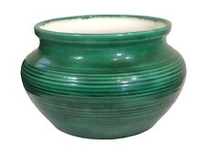 Vintage Forest Green Glazed Ceramic Vase picture