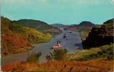 Postcard The famous Gaillard Cut of the Panama Canal Panama picture