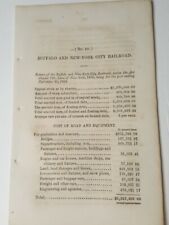 1854 NY RR report BUFFALO & NEW YORK CITY RAILROAD with detailed accident list  picture