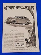 1939 CLASSIC FORD 2-DOOR COUPE ORIGINAL VINTAGE PRINT AD AUTOMOTIVE HISTORY ICON picture