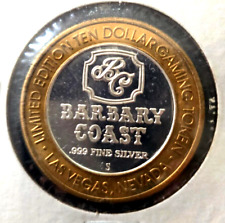 Barbary Coast $10 token 999 silver fine picture