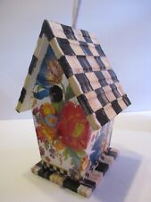 FITS WITH MACKENZIE CHILDS    FLOWERS WOOD BIRDHOUSE MADE BY ME picture