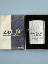 Vintage 2001 Middletown Mill Chrome Ziplight Zippo Flashlight NEW Original Box picture