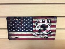 POW MIA AMERICAN FLAG  NOVELTY VANITY LICENSE PLATE MADE WITH PRIDE picture
