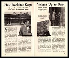 1936 Benjamin Franklin Thrift Market Seattle WA Photos & Article 2-Page Print Ad picture