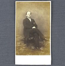 CDV Card Original Portrait Photo Mounted on Cardboard Unknown Gentleman Seated picture