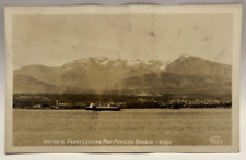 RPPC Victoria Ferry Leaving Port Angeles Harbor, Washington WA, ELLIS Postcard picture