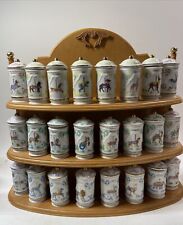 Lenox ~ The Spice Carousel ~ Wooden Spice Rack w/ 24 Carousel Themed Spice Jars picture