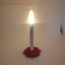 Vintage Battery Operated Candle Light Poinsettia Flower TESTED picture