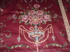 Vtg 80s Stunning Museum Quality Pretty Color Drapery Urn Floral Fabric 96x25 PE picture
