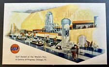 Gulf Exhibit. Worlds Fair. Chicago Illinois. Vintage Postcard picture