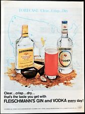 Fleischmann's Vodka ad vintage 1965 original gin advertisement  picture
