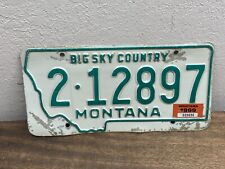 Vintage Montana license plate 1968 Or 69 Cascade County Montana ~ 2-12897 Single picture