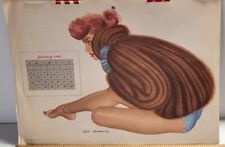1949 Full Year Esquire Pinup Girl Calendar by Al Moore Spiral Bound. picture