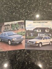 1986 Ford Brochure Lot Of 2 Escort Tempo Retro Cars Ad Marketing picture