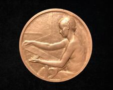 Solvay Conferences, Brass Medallion, Cinquantenaire CTA, Paul Niclausse, picture