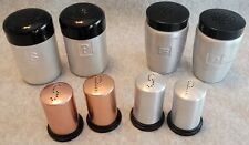 Vintage Lot of Aluminum Salt and Pepper Shakers 4 Sets Good Condition picture