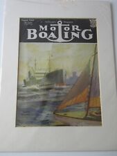 Motor Boating August 1944 magazine cover matted Hjalmar Amundsen picture
