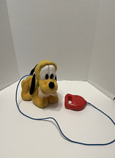 Vintage 1999 Disney Mattel Walk 'N Wag Baby Pluto On Leash Toy Dog Doesn’t Bark picture