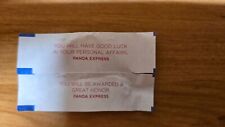 Panda Express Double Fortune Very Rare Collectible Fortune uncut pair picture