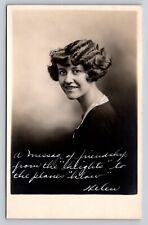 RPPC Young Lady School Portrait Message & Signature VINTAGE Postcard 1920s-1930s picture